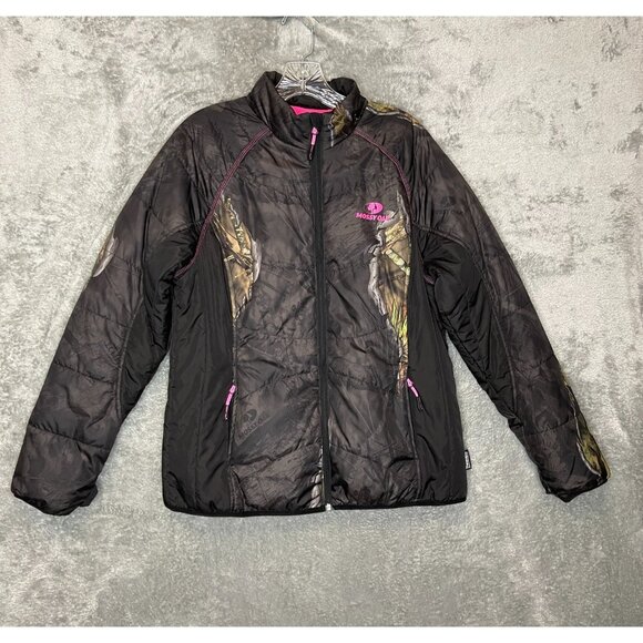 Mossy Oak Jackets & Blazers - Mossy Oak Women Outdoor Hunting Camo Full Zip Pocket Lightweight Puffer Jacket L